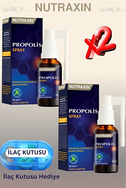 Nutraxin Propolis Boğaz Spreyi 30 ml 2 ADET + Hap Kutusu Hediyeli