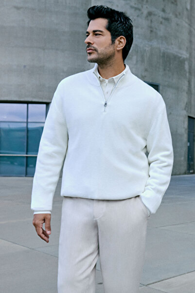 ALTINYILDIZ CLASSICS Standart Fit Normal Kesim Polo Yaka Jakarlı Esnek Uzun K...