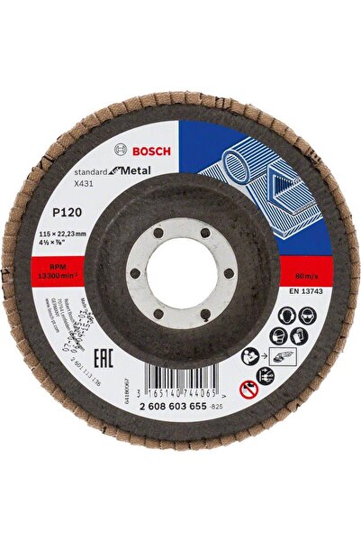 Bosch X431 Metal Flap Sanding Disc 115mm 120 Grit