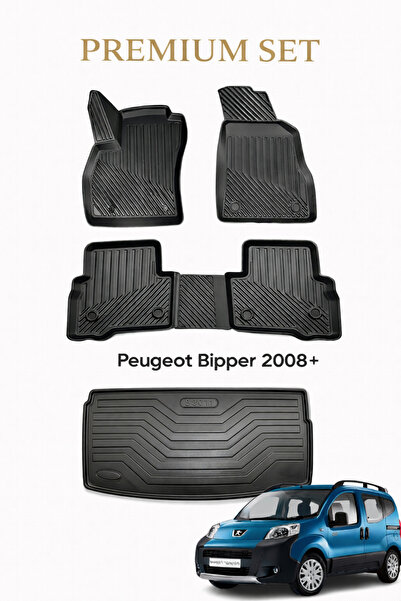 Black Gold Peugeot Bipper 2008+ 3D Oto Paspas ve Bagaj Havuzu Set Premium