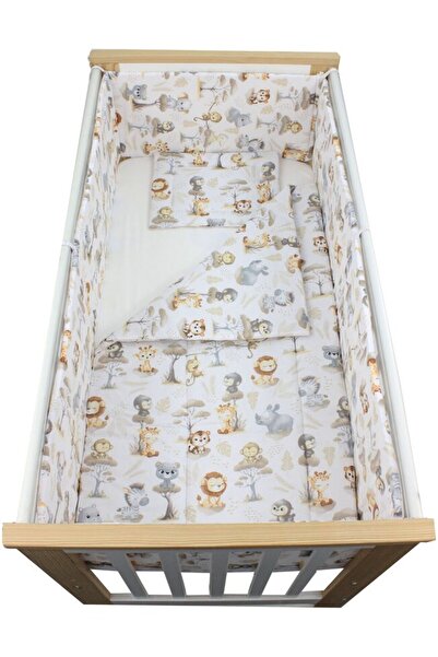 PRICHINDEL Set de lenjerie de pat 5 piese, bumbac, maimuță, multicolor, 120x6...