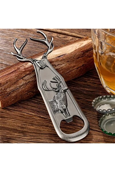 Hunga Buffalo Head Bottle Opener - Durable Stainless Steel - Silver