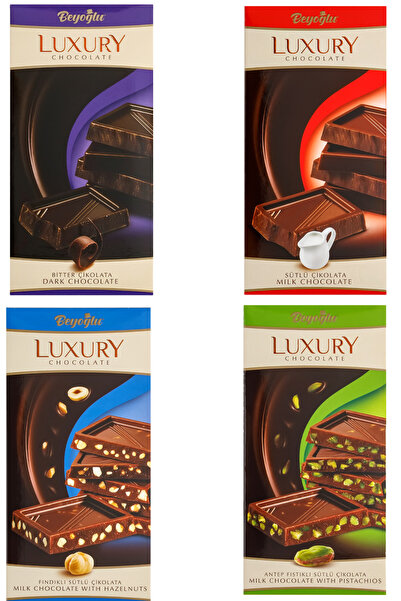 Beyoğlu Çikolata Beyoğlu Luxury 4’lü Tadım Seti Bitter, Sütlü, Fındıklı ve An...