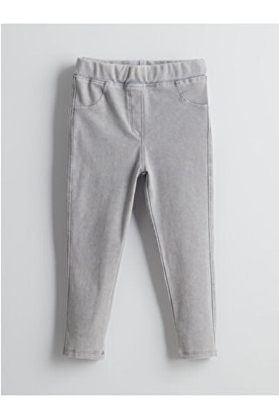 LC Waikiki Gray Elastic Waist Girls' Leggings Pants