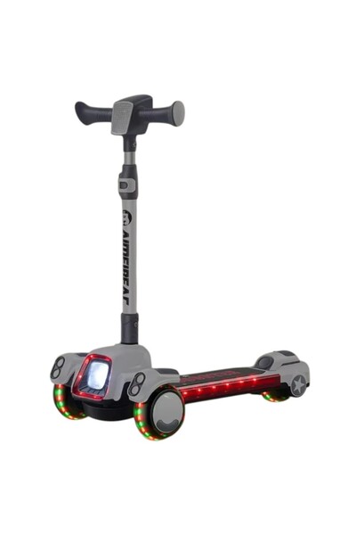 Leno Kids Scooter, Adjustable And Foldable With 3 LED Light-Up Wheels