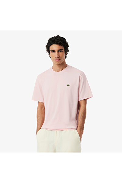 Lacoste Erkek Classic Fit Bisiklet Yaka Pembe T-Shirt