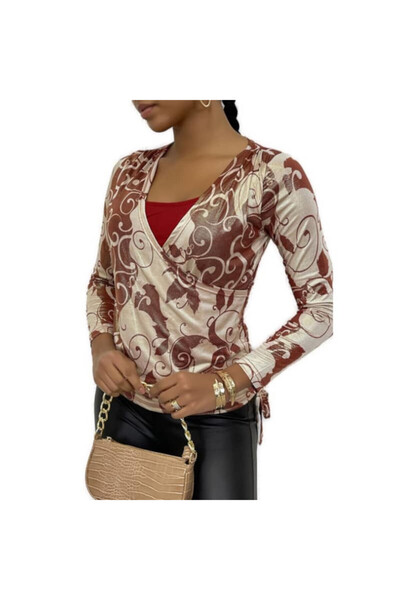 OEM CX B099R blouse, red color, size S/M