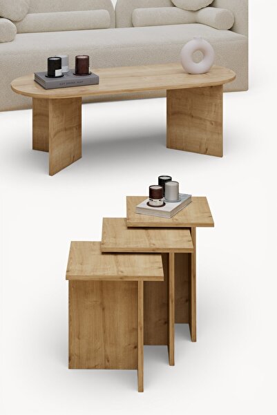 Skandi homeworks Nardo orta sehpa Fjord zigon sehpa seti