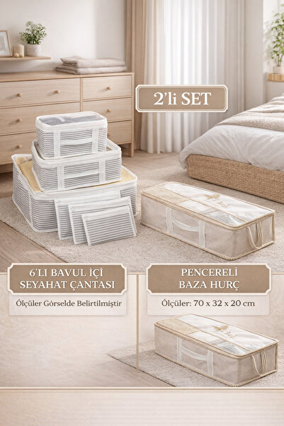 PONÇİK BEBEK Windowed Storage Box & Drawer Organizer Set of 6 Storage Bags – ...