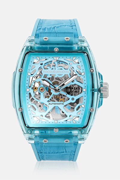 Roccobarocco Men RB3802M-01 Automatic Watch 46mm, Turquoise