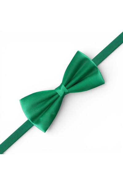 DWOY Men's Green Satin Bow Tie