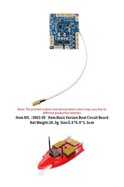 HobbyRcModels Flytec V803 Basic 500M Konumsuz, Balık Yemleme Botu Devre Kartı