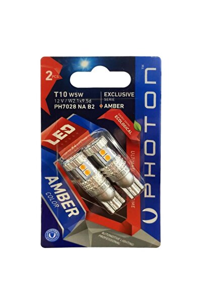 Photon W5W 15SMD AMBER 12V CB PARK LED (2'Lİ BLİSTER) PH7028 NA B2