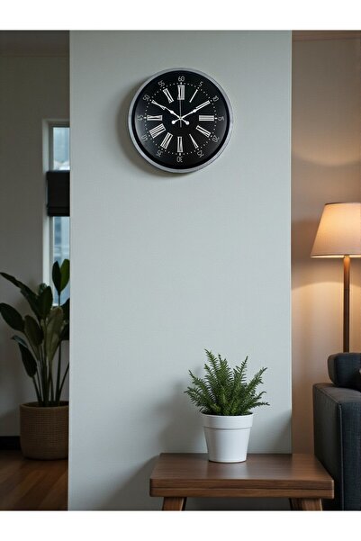 Leyaton 36 cm Decorative Gray Wall Clock Lwlhm-Ytrs345