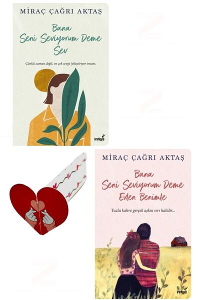 İndigo Kitap Bana Seni Seviyorum Deme Sev-Evlen Benimle-2'li Set-Özel Tasarım...