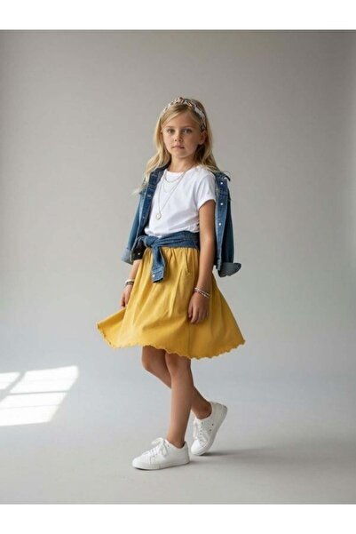 Zekids Κοριτσίστικη καλοκαιρινή φούστα με ελαστική μέση και πιέτες