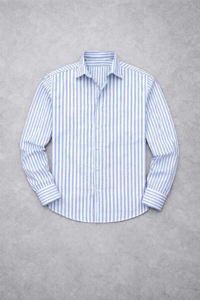 threeoff Ανδρικό λινό πουκάμισο υψηλής ποιότητας, στενής γραμμής, μακρυμάνικο...