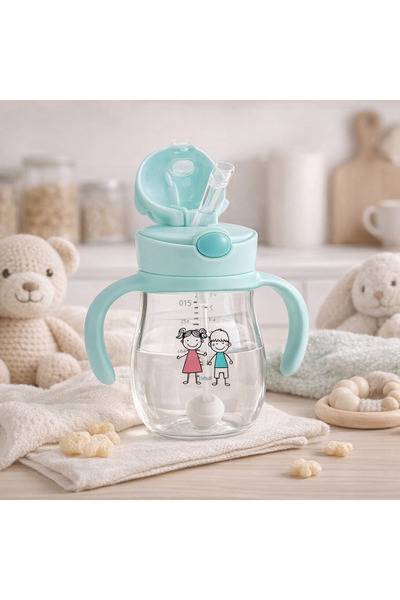 TOYZ Cană anti-vărsare de 250 ml cu pai ponderat și mâner pentru două persoan...