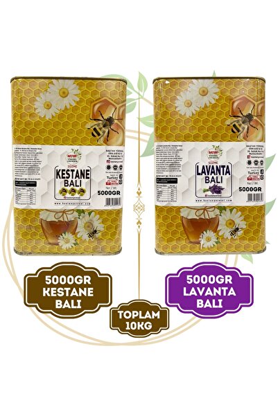 Baştan Yöresel 5KG TENEKE KESTANE BALI VE 5KG TENEKE LAVANTA BALI
