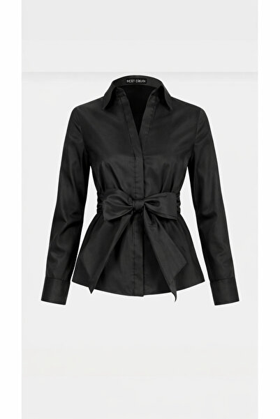 MERT ERKAN Mobile Belted Taffeta Stylish Shirt