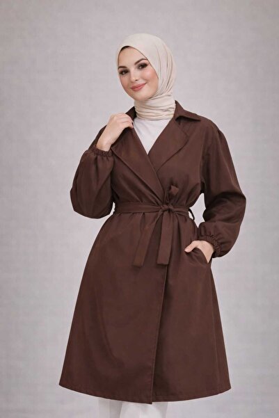 PENGORA Women's Black Oversize Trench Coat, Casual Stylish, Balloon Sleeves, ...