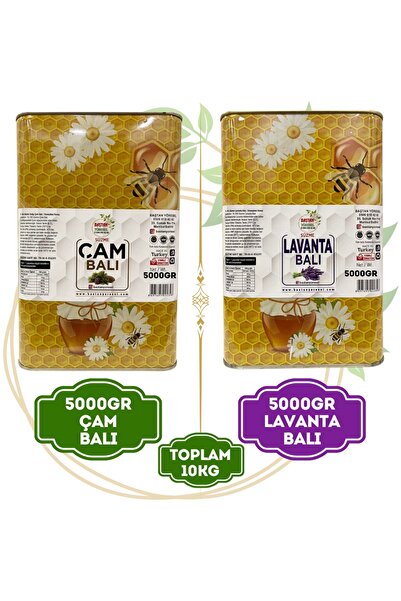 Baştan Yöresel 5KG TENEKE ÇAM BALI VE 5KG TENEKE LAVANTA BALI