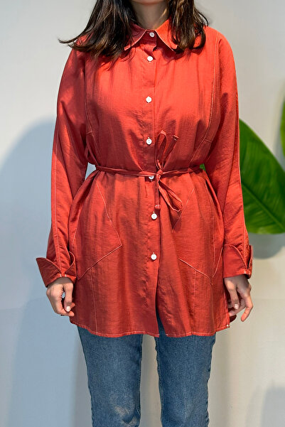 Lale Butik Basic Tunic with Belt Detail 4468 Tile