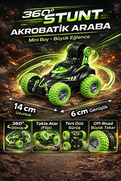 YILDIRIM OYUNCAK Pilli 360° Stunt Akrobatik Araba | Takla Atan Ters Düz Giden...