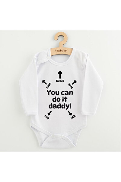 NEWBABY Baby bodysuit with print New Baby You can do it daddy!