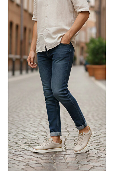 Voyager Genuine Leather Lace-Up Sneaker – Rubber Sole Casual Shoes