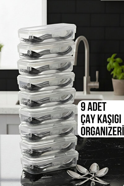ego home 9-Piece Tea Spoon Storage Box Set - Dowry Box Mini Organizer Storage...