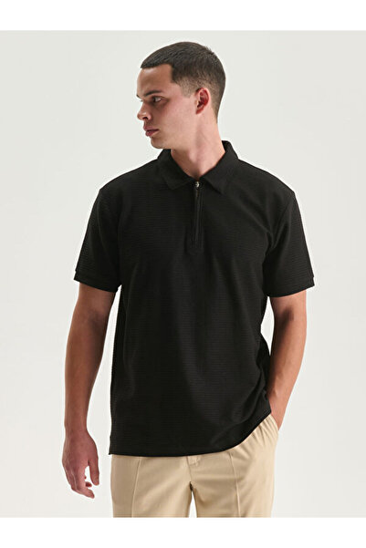 LC Waikiki Men's T-Shirt with a Roba Collar in Reverse Style from Uzg Store