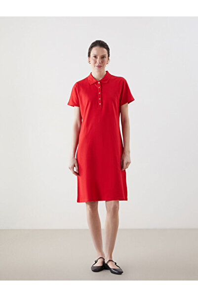 LC Waikiki Rmz Gi̇yi̇m Farkiyla Devrik Roba Collar Pique Dress