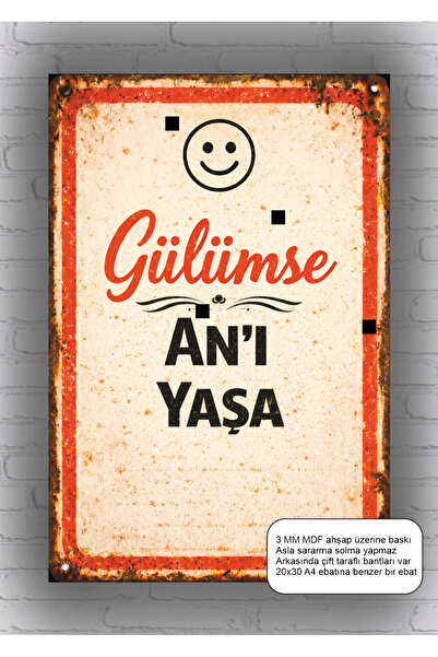 Hayat Poster Smile and Live in the Moment Motivational Quotes Wall Lettering ...