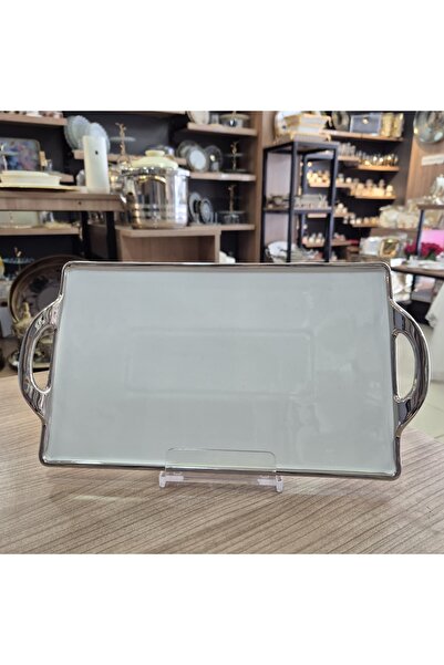 ERVA Arven Dikdörtgen gümüş Sunum Tepsi