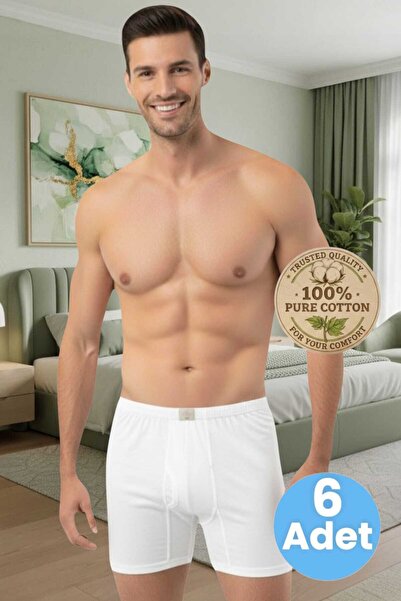 Uniquetrenders Мъжки боксерки от 100% памук, 6 броя в пакет, от плат Suprem F...