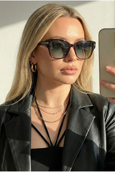 Goldmine Women's Grande Noir Sunglasses Uv400 Brown Green