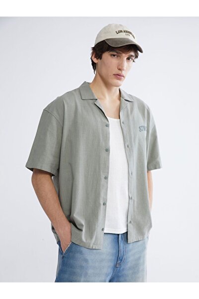 LC Waikiki Loose Fit Embroidered Men's Shirt