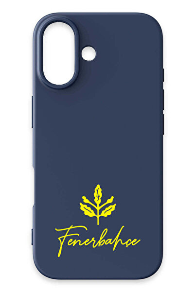 Fenerbahçe iPhone 17 Uyumlu Palamut Lacivert Silikon Lisanslı Telefon Kılıfı