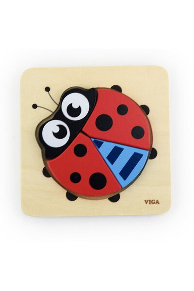 Viga Wooden puzzle for little ones Ladybug