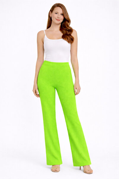 Neden Tekstil Elastic Waist Wide Leg Polyester Trousers