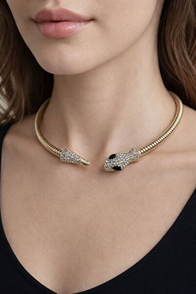 NİL MOON Zikron Taşlı Yılan Kolye