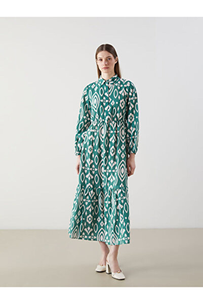 LC Waikiki Rmz Gi̇yi̇m Farkiyla Shirt Roba Collar Embroidered Dress