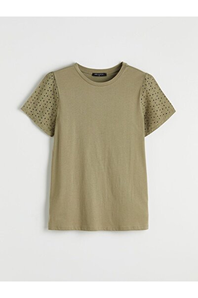 LC Waikiki Crew neck Lace-Like Knit blouse