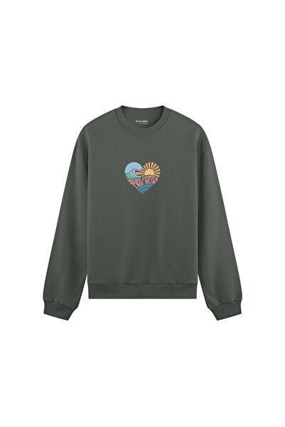 The Lucid Lab Here Comes the Sun Oversize Sweatshirt - Anthracite