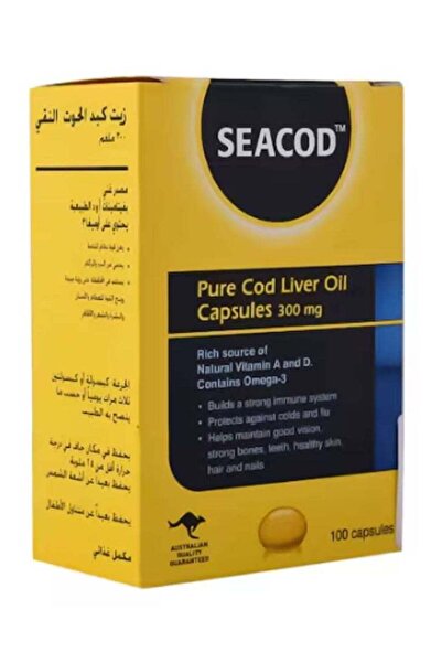SEACOD 100-Piece Pure Cod Liver Oil Capsules