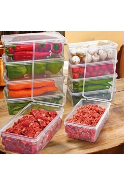 GARENTAS Icebox Storage Container with Lid, 1000 Ml, Transparent