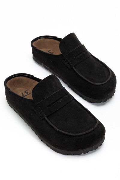 camaiore Black Suede Women's Loafer Shoes with Orthopedic Soles Classic Flat ...