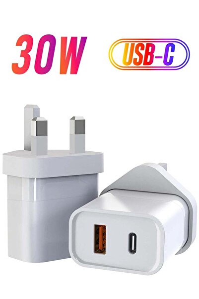 Shopi شاحن جداري ثنائي المنافذ بتقنية GaN: منفذ USB-C بقوة 30 واط بتقنية PD و...