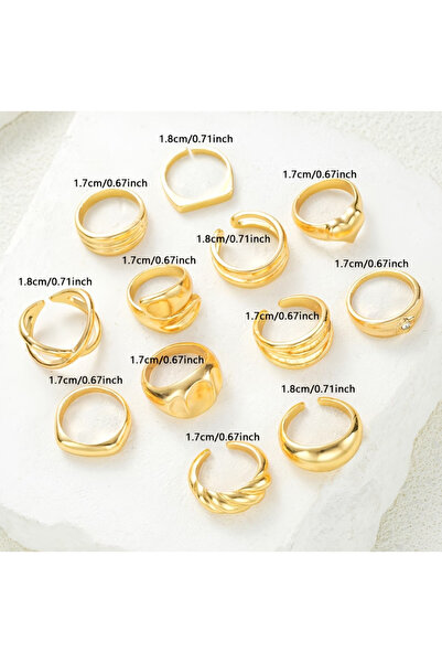 Ervalina خواتم أساسية سميكة 1 قطعة (شحن مختلط)